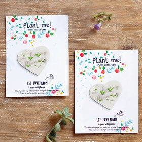 Ezoon wildflower seed paper heart plantable for memorial blooms