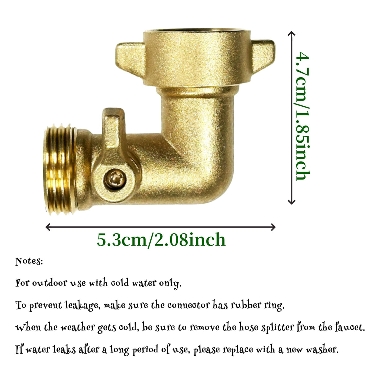 EZtar 3-4 inch GHT thread connection detail for universal hose compatibility.