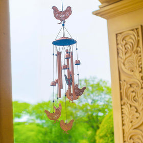 EZTZEN chicken wind chimes S-shaped hook emphasizes easy mounting