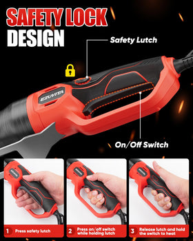 EZUVITA Anti-slip handle offers comfortable grip during operation