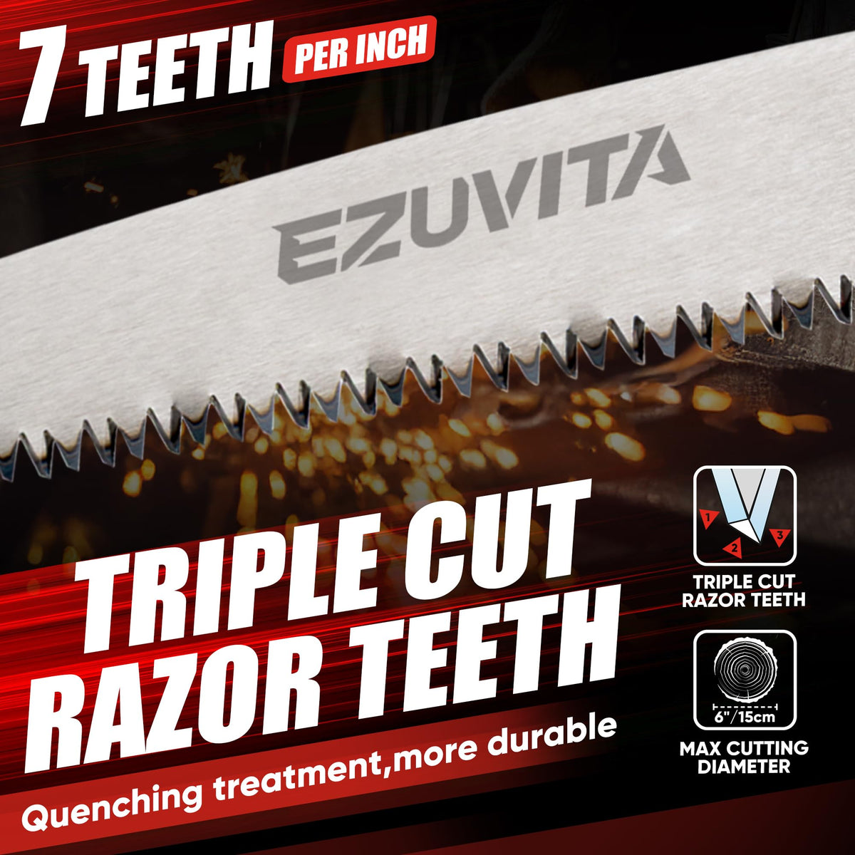 EZUVITA bypass pruner for smooth, precise pruning of branches.