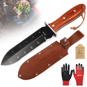 EZUVITA Hori Hori knife with 7-inch blade for precise garden cuts