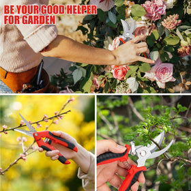 EZUVITA stainless steel blades resist wear for long-lasting pruning.