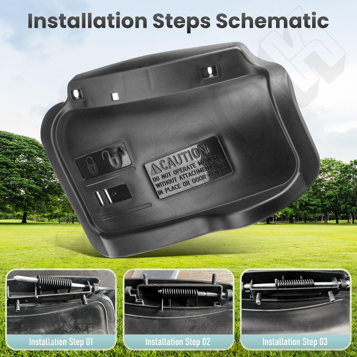 EZYPAK 532441192 door latch zinc provides corrosion-resistant fit for Husqvarna and Craftsman models.