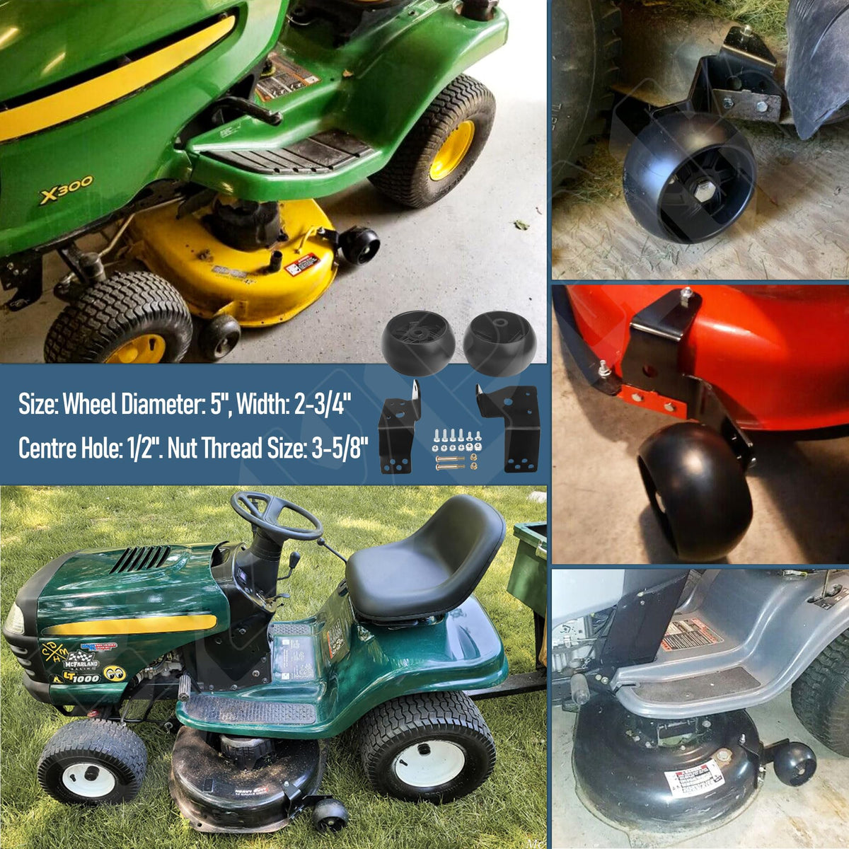EZYPak Cub Cadet compatible wheel detail aids quick part recognition.