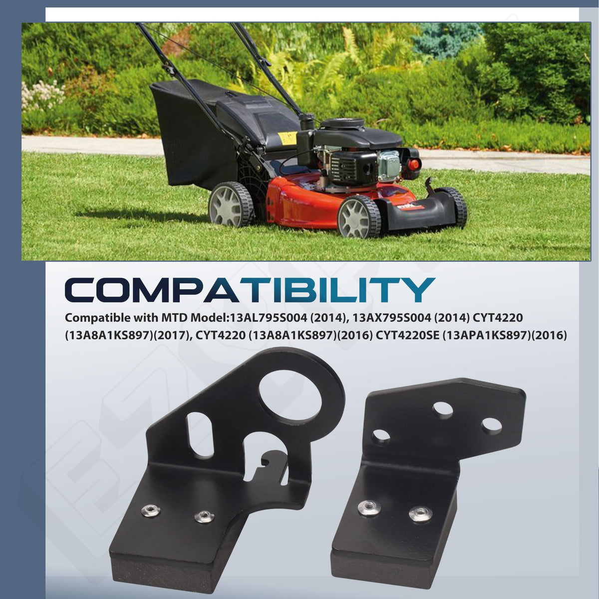 EZYPAK deck brake arm kit durability materials; heavy-duty construction resists corrosion.
