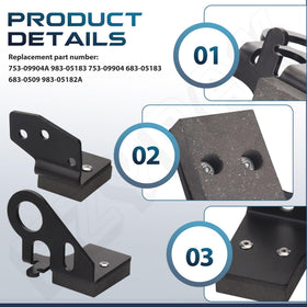EZYPAK deck brake arm kit packaging; ready-to-install part for quick mower repairs.