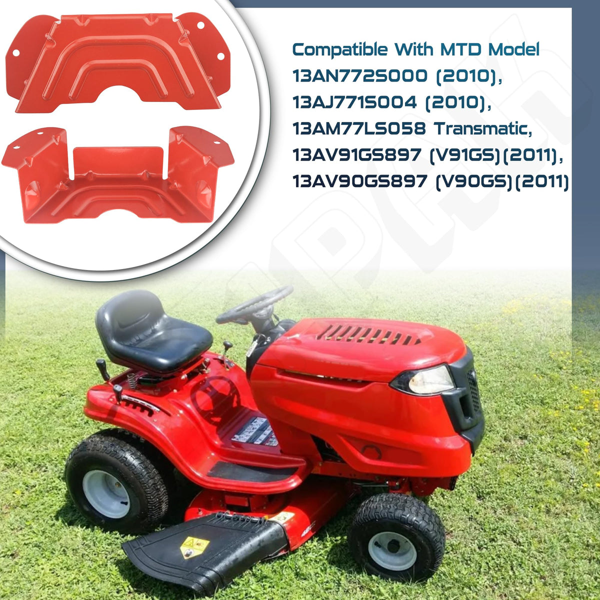 EZYPak deck guard installed on mower demonstrates secure protection.