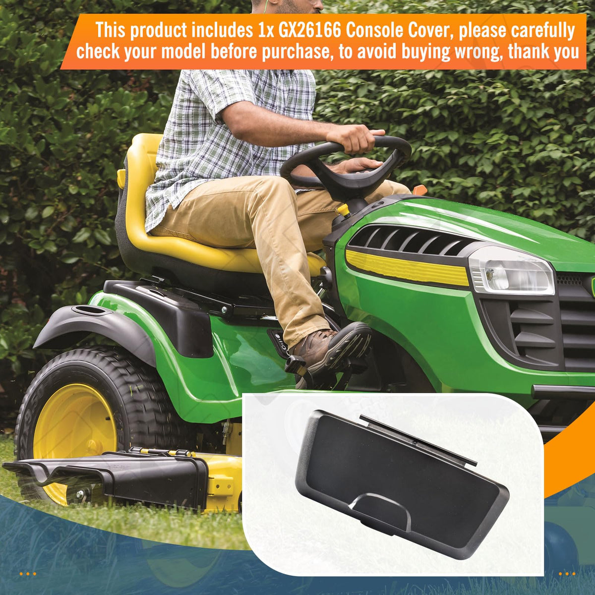 EZYPAK Fender Deck Cover for John Deere E170 with quick install