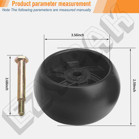 EZYPak wheel assembly with Husqvarna compatibility supports easy maintenance.