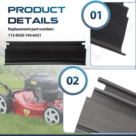 Close-up of EZYPak trailing shield durable plastic construction.