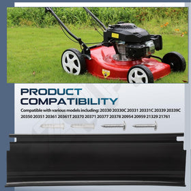 Compatibility chart displaying EZYPak trailing shield with Toro models.