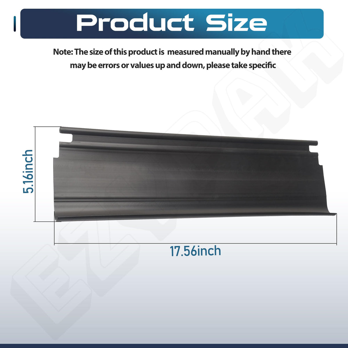 EZYPak trailing shield for Toro fitment, side view demonstrates easy replacement.