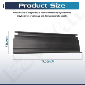 EZYPak trailing shield for Toro fitment, side view demonstrates easy replacement.