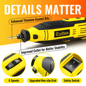 EzzDoo precision-angle guide illustrating professional-like accuracy
