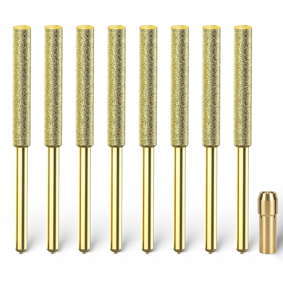 EzzDoo titanium coated sharpener bits closeup showing durable edge for quick sharpening