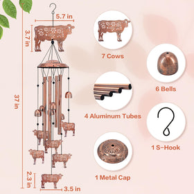 EZTZEN aluminum tubes produce crisp, clear chimes with every breeze.