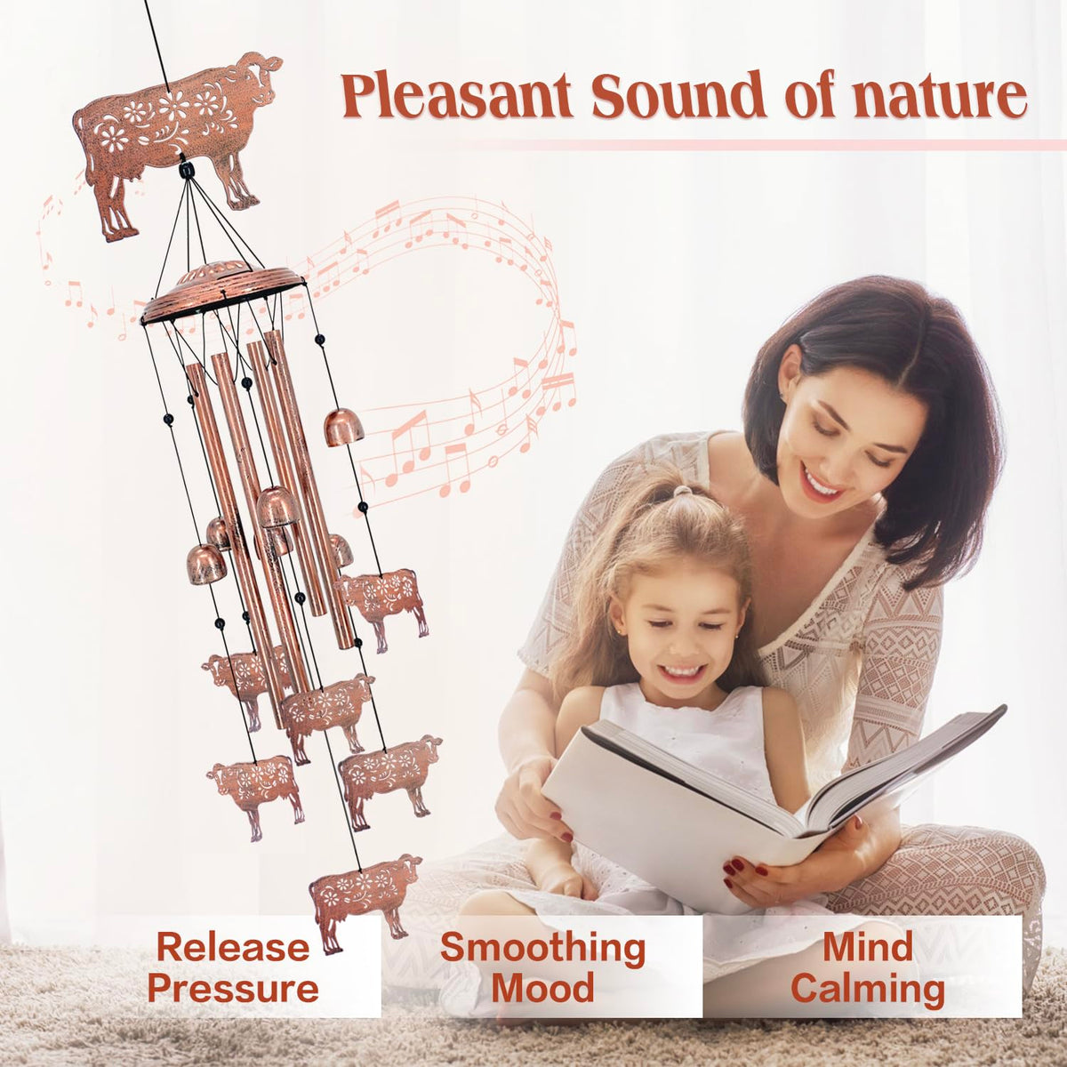 EZTZEN small cows with bells create whimsical garden soundscape and charm.