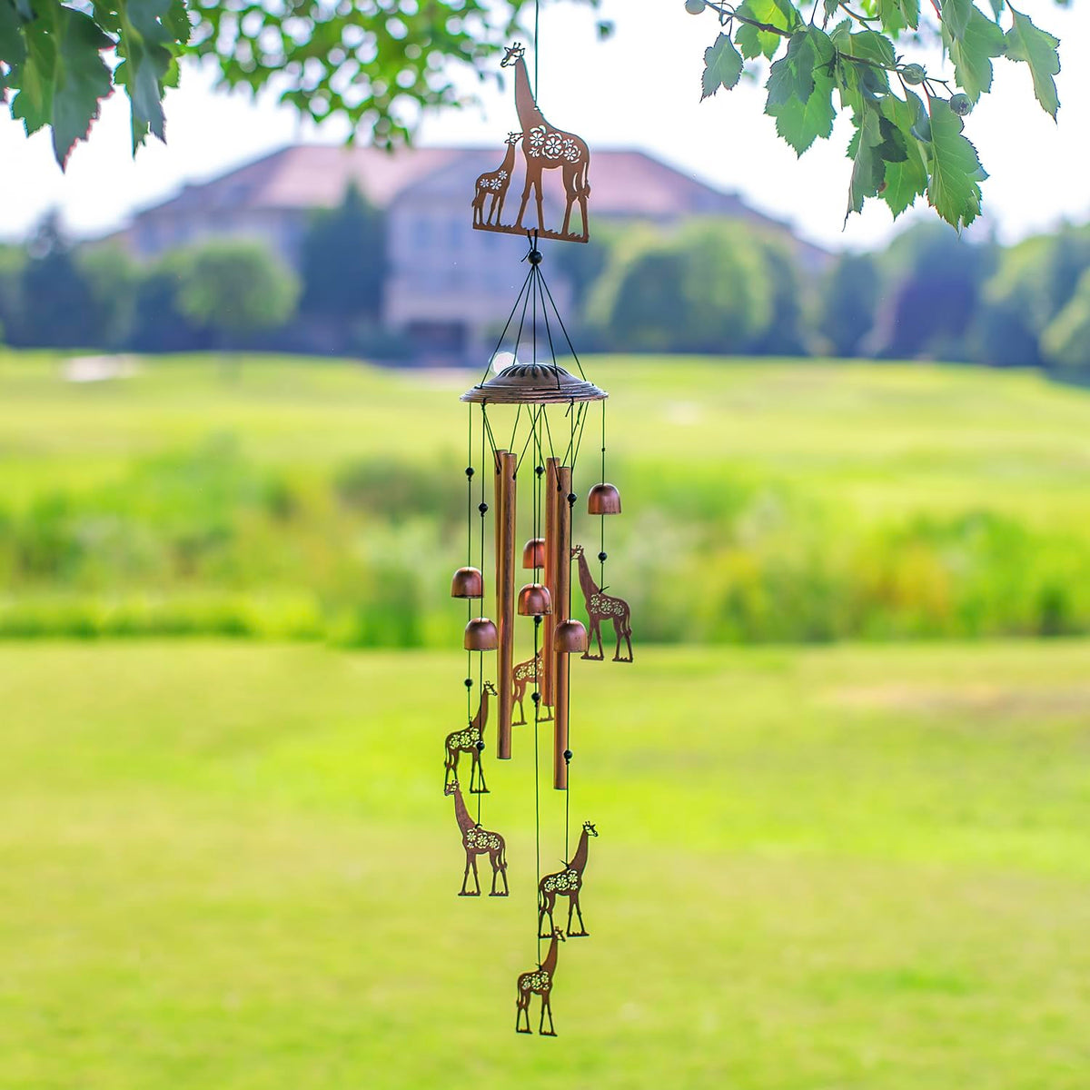 EZTZEN Giraffe Wind Chimes ideal gift for occasions, indoors or outdoors.