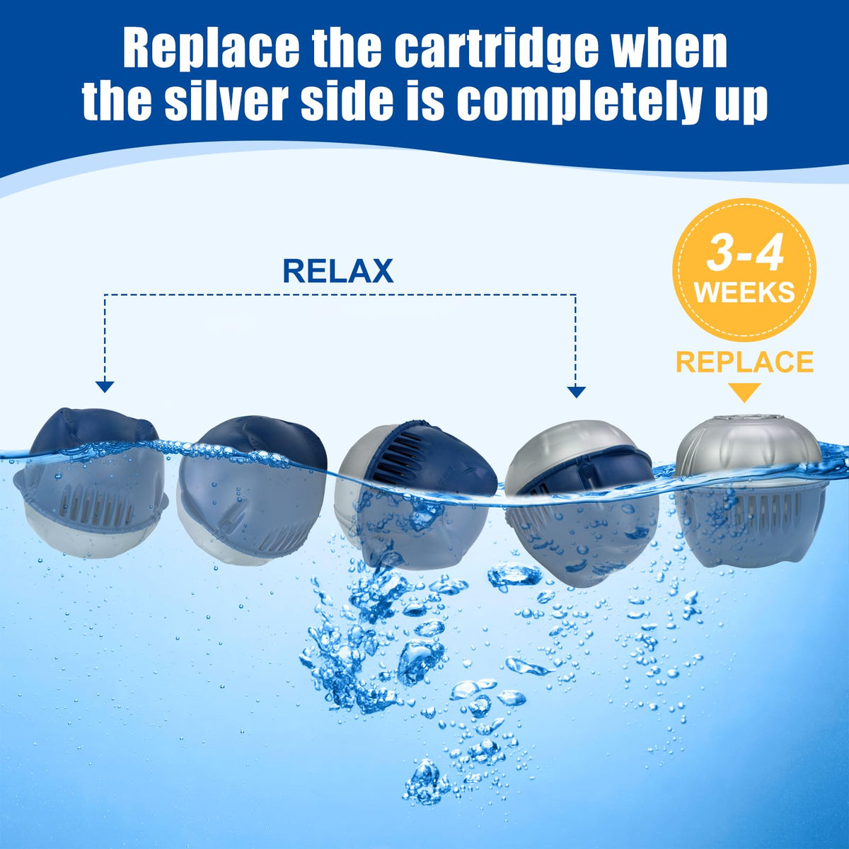 Faasiu 6-pcs cartridges close-up: convenient, quick replacement for Frog system.