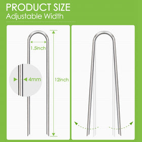 FAAYUCK 8-gauge stake close-up shows sharp beveled edge for easy penetration