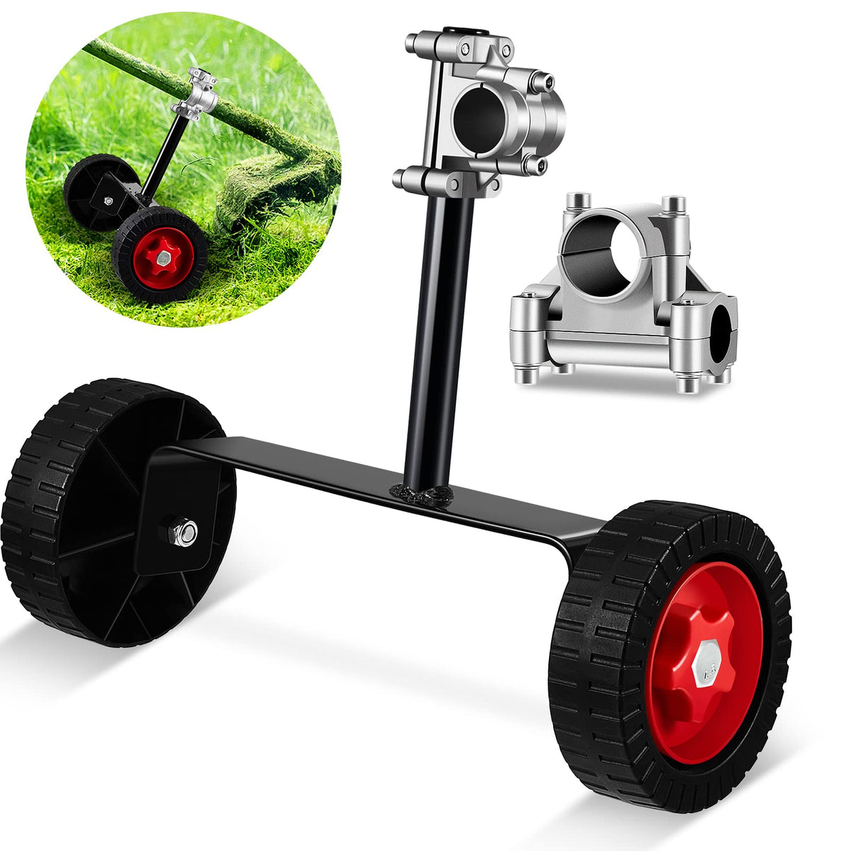 Fabbay adjustable support wheels with 26mm shafts stabilize your trimmer operation.