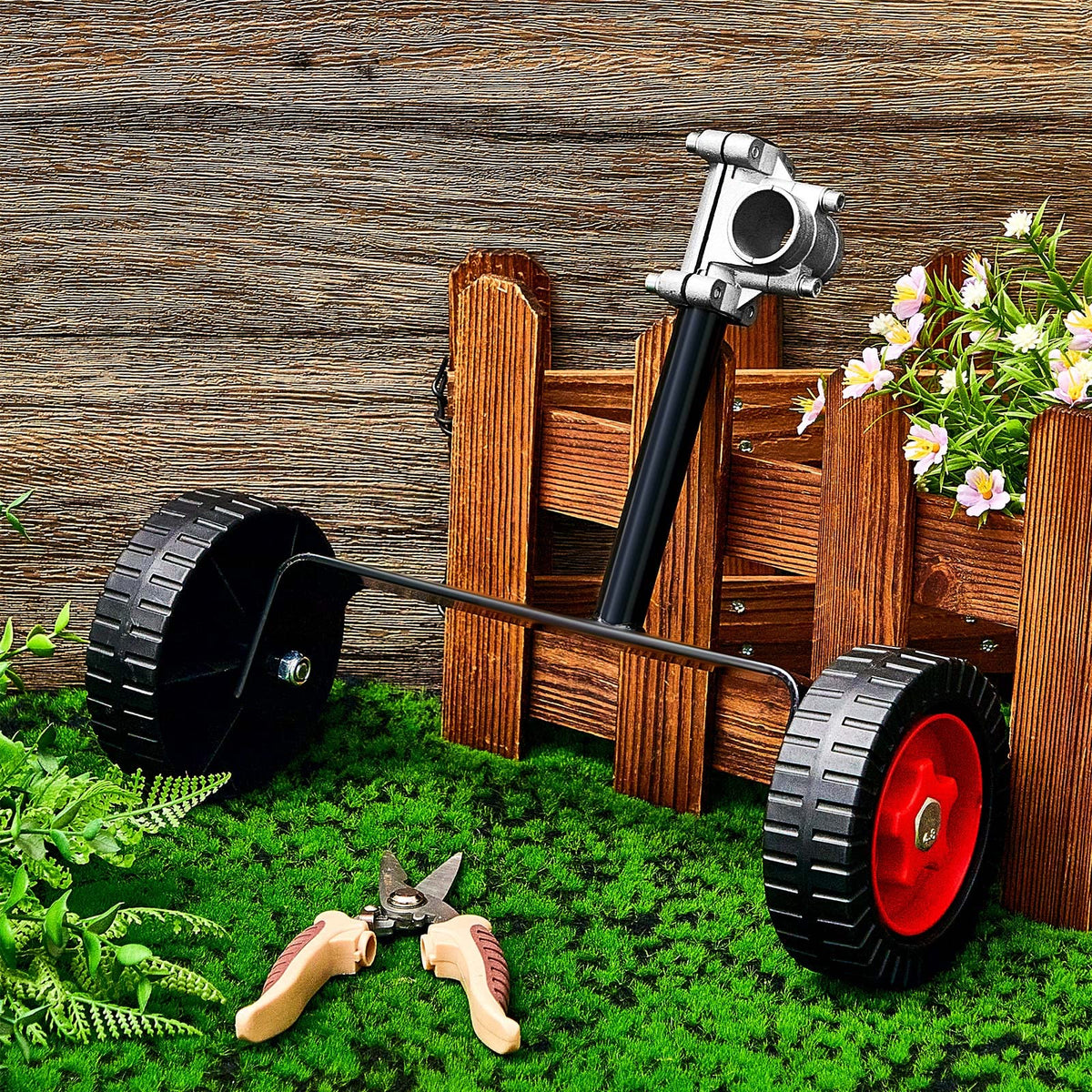 Fabbay height-adjustable wheels let you tailor your cutting height for different tasks.