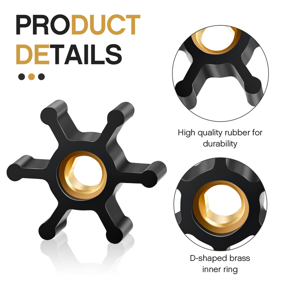 Fabbay rubber durable impeller emphasizing longevity and resilience