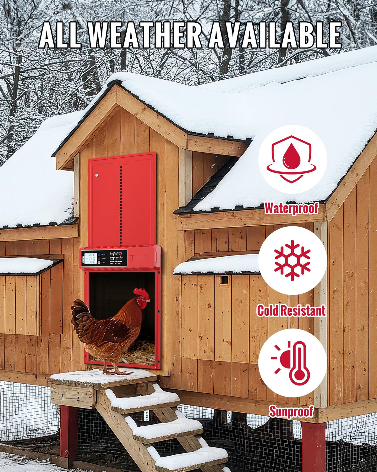 FabStyl anti-pinch safety system reverses on obstacle to protect flock.
