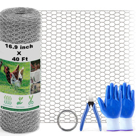 Fabulas chicken wire roll unrolled for garden fencing and pest deterrence