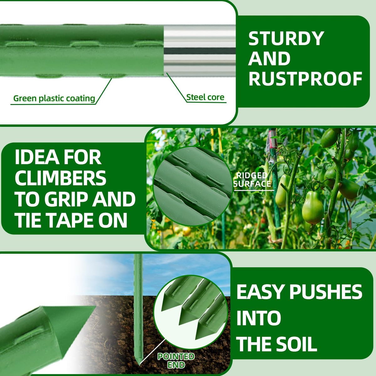 Fabulas connectors 20 pcs join stakes for adjustable length and stronger growth.