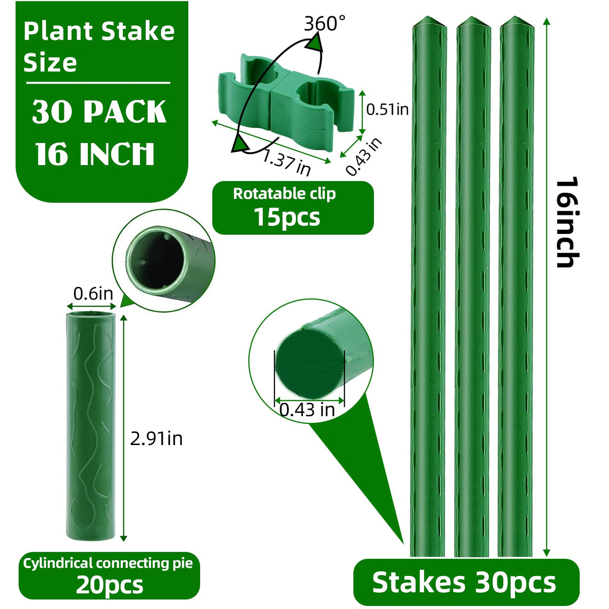 Fabulas garden stakes suited for indoor or outdoor use on balconies.