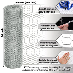 Fabulas hexagonal mesh close-up showing durable galvanized finish
