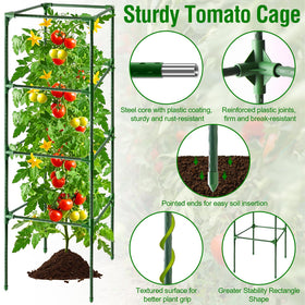 Fabulas adjustable-height cage shows 3- and 4-way connectors for customizable trellis.