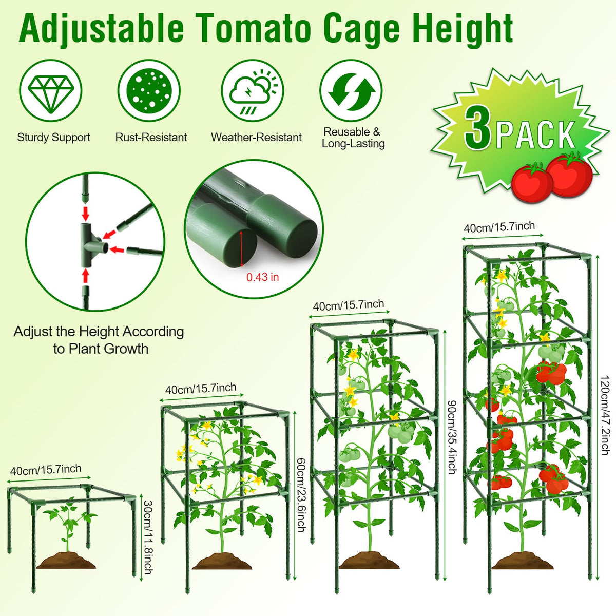 Fabulas easy-assembly design simplifies setup and reuse season after season.