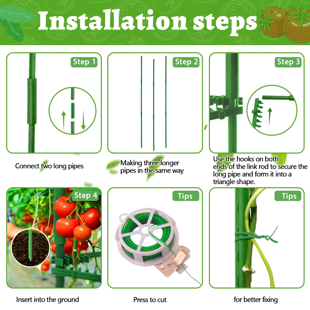 Fabulas adjustable height and width let you tailor support as plants grow.