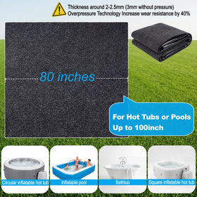 FACAINCXS hot tub mat demonstrates water absorption and floor protection