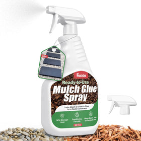 Facida mulch-rock glue bottle with sprayer delivers even application across garden paths.