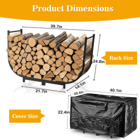 Facka outdoor firewood rack with rustproof construction.