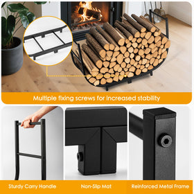 Facka heavy-duty firewood rack during easy tool-free assembly.
