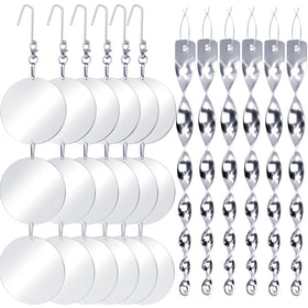 Factee bird scare discs with large mirrors deter birds outdoors.