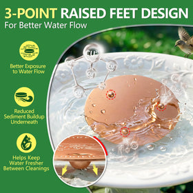 Factee copper disk for non-metal baths promotes safe contact and cleaner water.