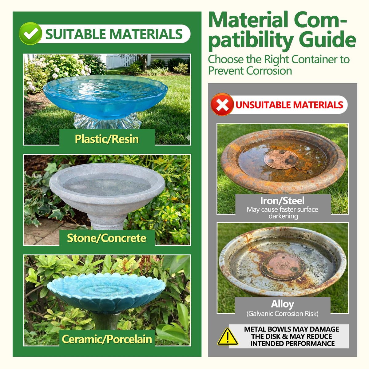 Factee all-season outdoor use disk supports water clarity across seasons.