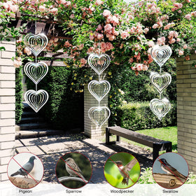 Factee stainless steel garden decor adds elegance while deterring birds.