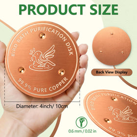Factee 2PCS copper disk helps keep water looking cleaner between cleanings.