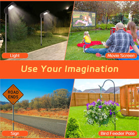 FactionGarden multiuse base supports umbrellas, trees, flags, and lights.