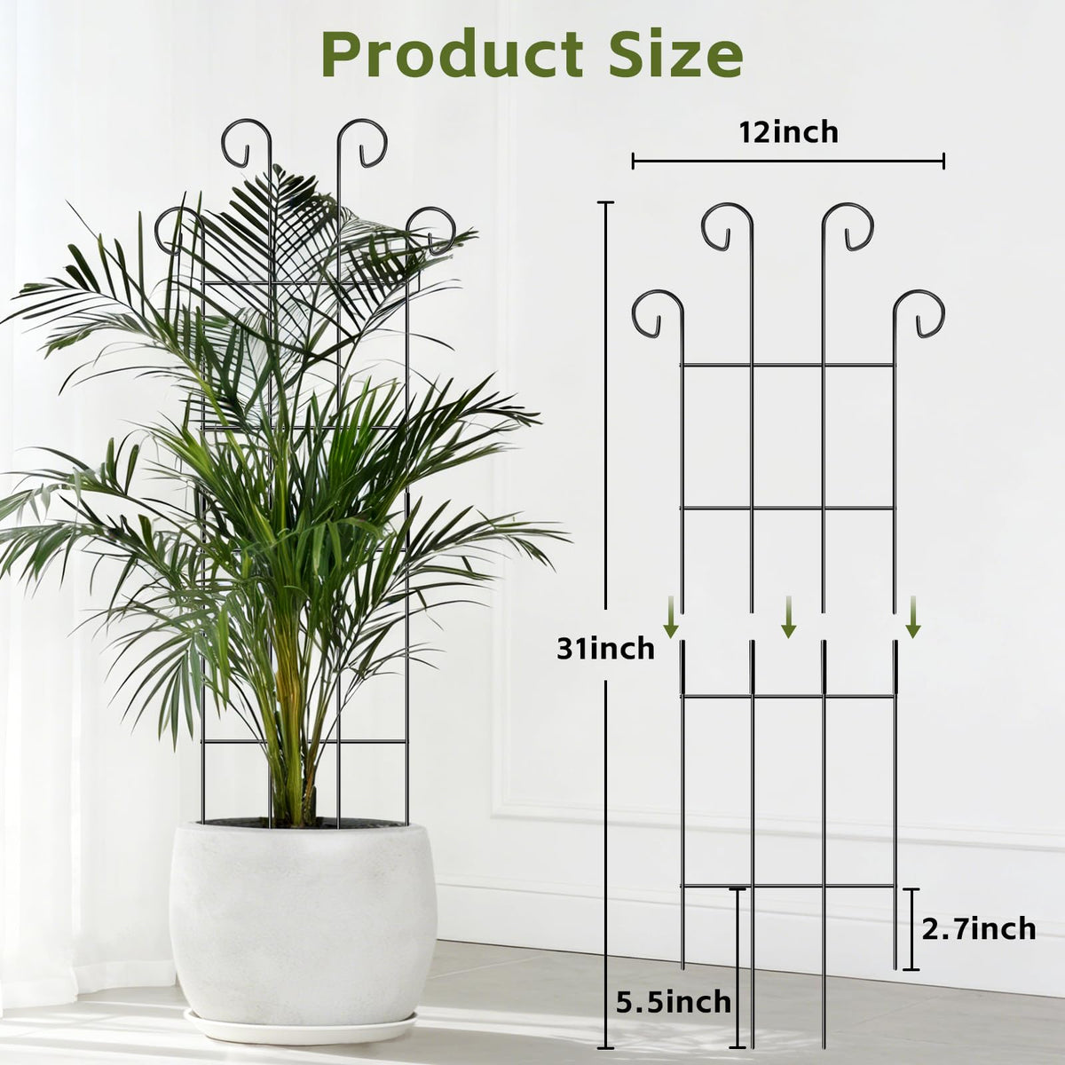 FAFTFTDY trellis includes plant ties for secure training.
