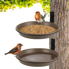FAHAWEL bird feeder tray 8.4 inch outdoor bath for birds and small pets.