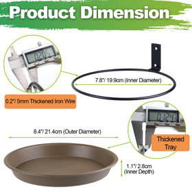 FAHAWEL metal holder keeps trays secure for long-lasting outdoor use.