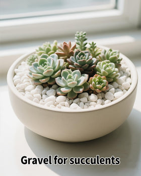 Pet friendly and chemical free Fahaxiki gravel stays vibrant with sunlight exposure.